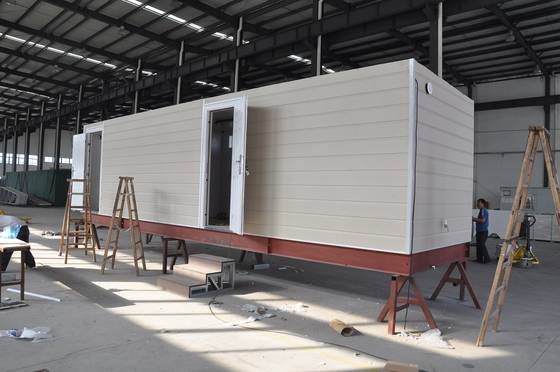 La Chambre mobile préfabriquée de cabine/la construction préfabriquée cadre en acier modulaire autoguide pour la garde House