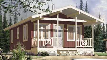 Les cabanes en rondins en bois modernes de structure métallique, isolation élevée ont préfabriqué des maisons de pavillon