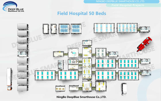 Couleur adaptée aux besoins du client pliable mobile de système modulaire d'hôpital de campagne d'isolement d'abri