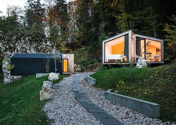 High Performance Connected Modular Homes | Steel Frame Prefab Houses With Aluminium Sliding Doors