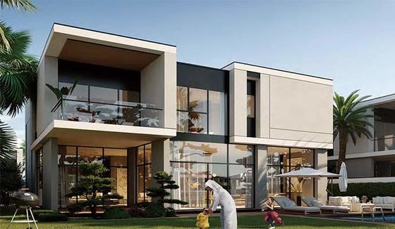 Affordable Prefabricated House Light Gauge Steel Construction Prefab House For Dubai