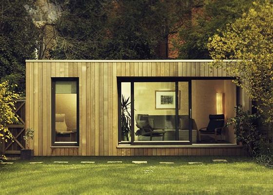 Studio de jardin préfabriqué de haute qualité. Un cadre en acier léger avec un design ingénieur.