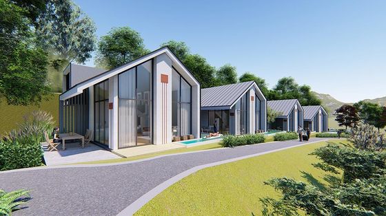 Prefab Light Steel Frame House Hotel Unit With Landscape Nancy House