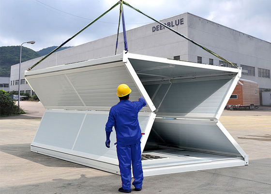 Chambre se pliante modulaire pliable 40FT préfabriquée de conteneur de paquet plat bon marché de 20FT comme hangar de secours
