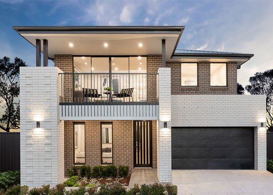 Maison préfabriquée de luxe à ossature d'acier de 2 étages, norme CE/NZ, pour famille unique