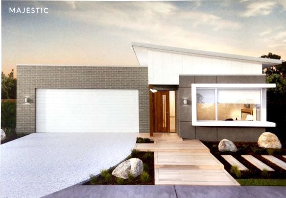 Bungalow préfabriqué à ossature légère en acier avec fenêtre en alliage d'aluminium / PVC