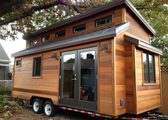Chambre minuscule préfabriquée de structure métallique de Mini House Modular Prefabricated Light sur des roues