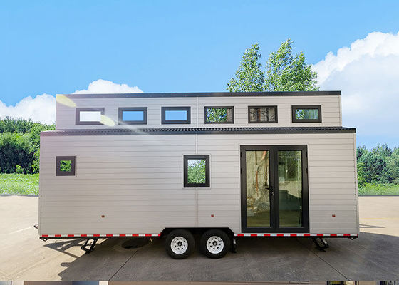 Modèle moderne de maison modulaire préfabriquée maison sur roues avec 2 chambres