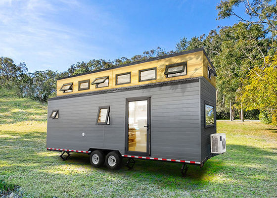 Maison modulaire préfabriquée maison minuscule sur roues avec cadre en acier léger maison modulaire