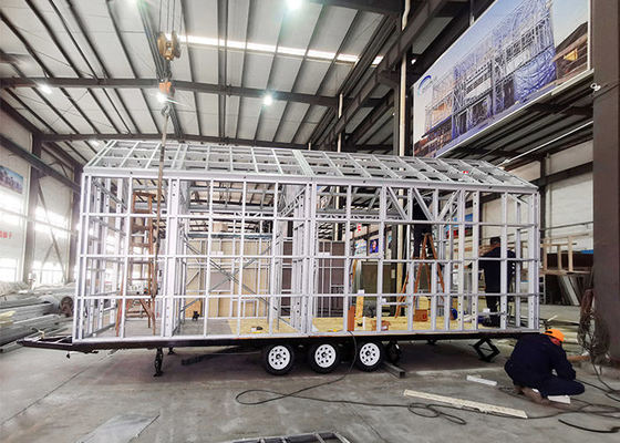 Nouvelle-Zélande/UAE/UE Approuvée petite maison mobile portable sur roues avec loft facultatif