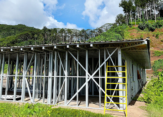 États-Unis/États-Unis Préfabriqué Étalon d'acier de calibre léger Kit de maison modulaire pour dortoir et usine
