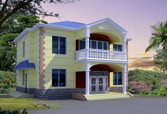 Un pavillon en acier de plage de chambre à coucher, petits kits préfabriqués de Chambre, base en acier légère