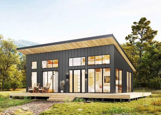 NS/AS maison de plage préfabriquée bungalow en bois logement préfabriqué complet avec 3 chambres