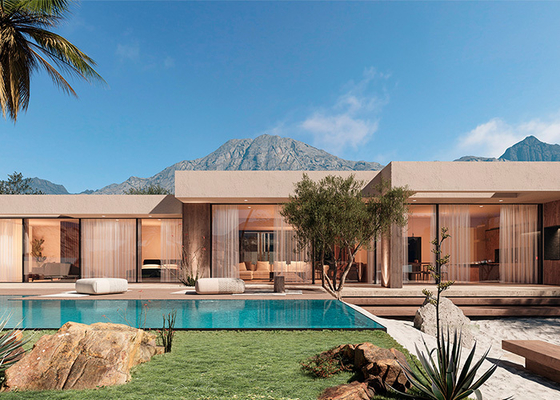 Villa de bungalow en bois préfabriqué maison unifamiliale de luxe par Quacent maison préfabriquée moderne
