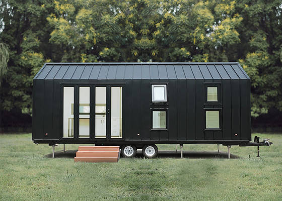Maison à remorque moderne maison minuscule maison mobile maison prête à être expédiée avec des roues