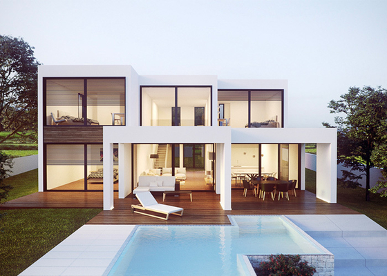 Maison préfabriquée résistante aux ouragans Villas Maison unifamiliale Maison modulaire Maison en acier Ktis
