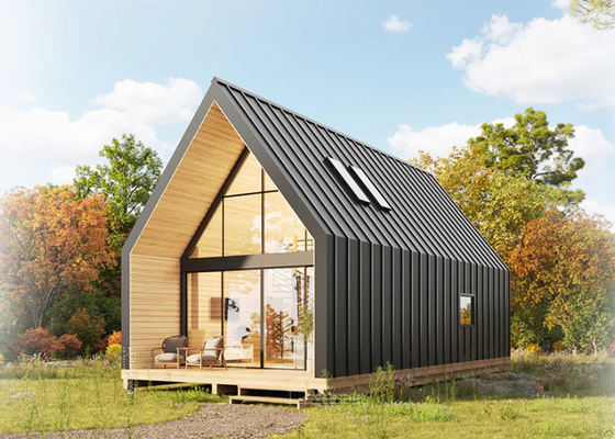 Villa de luxe de style européen moderne ISO 9001 avec kits de maisons modulaires à ossature en acier