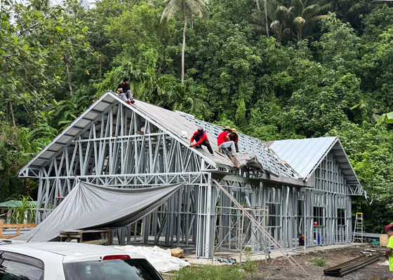 Maison préfabriquée de luxe à ossature légère en acier, modulaire, pour famille unique, standard américain
