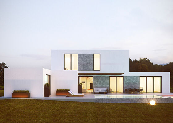 Light Steel Frame Prefabricated House Built | AS/NS Villa Panelized House Kits