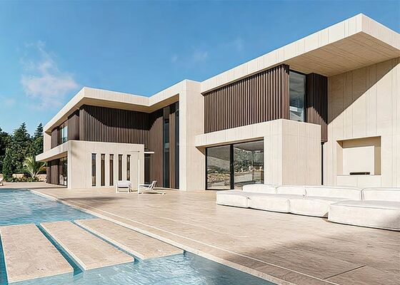 Villa en acier léger préfabriquée de luxe. Conception chinoise et construction rapide de maisons modulaires imperméables pour la vie.