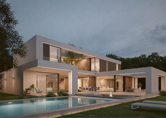 Maison préfabriquée modulaire au design moderne, kits de maison à panneaux avec norme AS/US