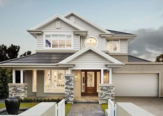 Maison villa en acier léger standard AS/US, maisons modulaires pour complexes hôteliers