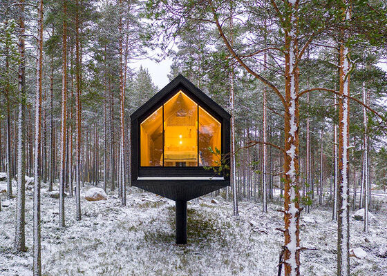 Maison préfabriquée de luxe avec ossature en acier léger, maison modulaire pour Airbnb