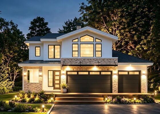 Luxury Single Family Light Steel Frame Home Inspired by Mediterranean Architecture