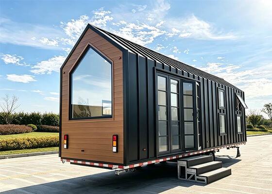Maisonnette mobile préfabriquée légère en acier à vendre | Cabane A-frame de luxe prête à expédier