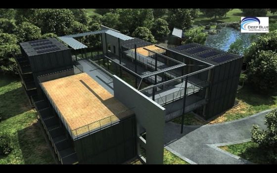 Panneau solaire maisons modulaires préfabriquées entièrement finies meubles pour bureau studio de jardin