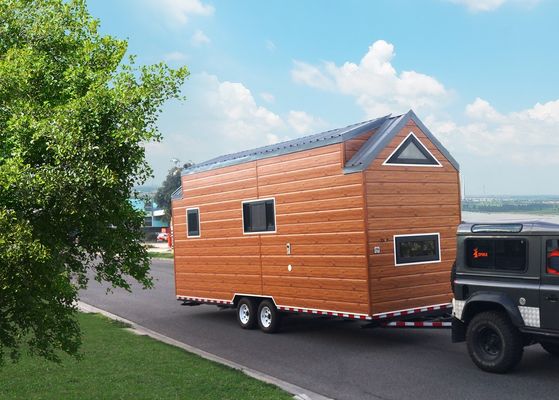 AS/NZ Standard Prefabricated Light Steel Tiny House On Wheels With Trailer Wholesale