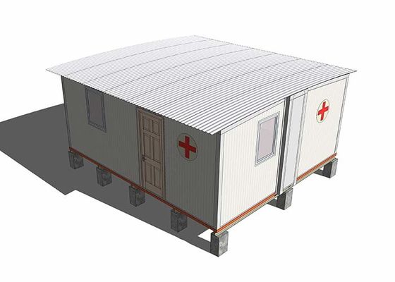 Accueil d'urgence modulaire portable Hôpital de campagne Camp anti-épidémique avec panneau sandwich mur