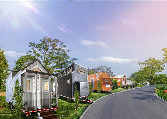 Maison préfabriquée préfabriquée intégrée de caravane de voyage de camping maison à ossature en acier légère préfabriquée