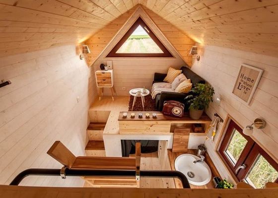 Fast Delivery  Mini Caravan Travel Camper Camping Tiny House On Wheels