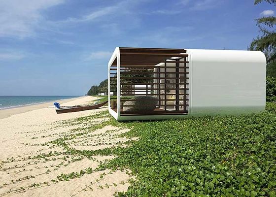 Prefab Cabin Apple House Aluminum Sliding Doors Steel Frame Prefab Modular Homes
