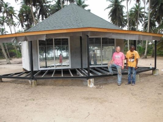 Hôtel de banc de botte en acier légère de toit/pavillon préfabriqués d'Overwater plage d'île-hôtel