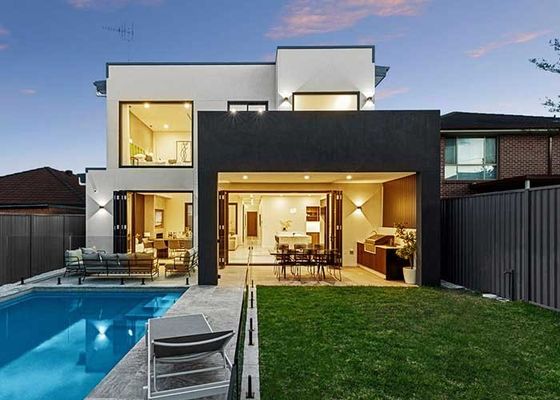 Chambre préfabriquée de 2 chambres à coucher avec la taille adaptée aux besoins du client et le toit de panneau 