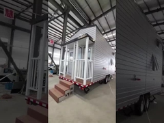 Chambre minuscule préfabriquée en acier de lumière standard de l'Australie sur des roues avec le mur de conseil de WPC