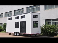 Mini House préfabriqué, Chambre minuscule légère préfabriquée modulaire de structure métallique sur des roues