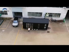 Modulaire Structure en acier léger Mini maison préfabriquée sur roues avec remorque pour Airbnb