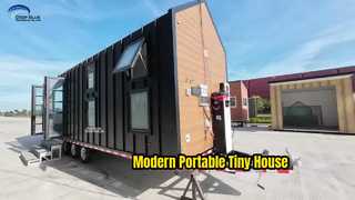 Kit de petite maison préfabriquée modulaire US/AS avec remorque pour démonstration de camping/station de villégiature